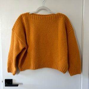 Boxy mustard yellow sweater